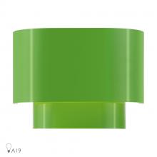  50299-78 - 1 Light Shiny Apple Green ADA Sconce with Shiny Apple Green Metal Shade with Shiny White Inside