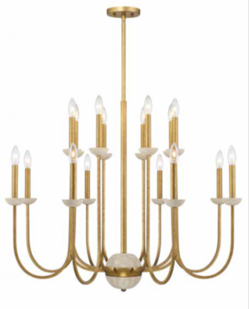 Oakhurst 16-Light Chandelier in Antique Gold