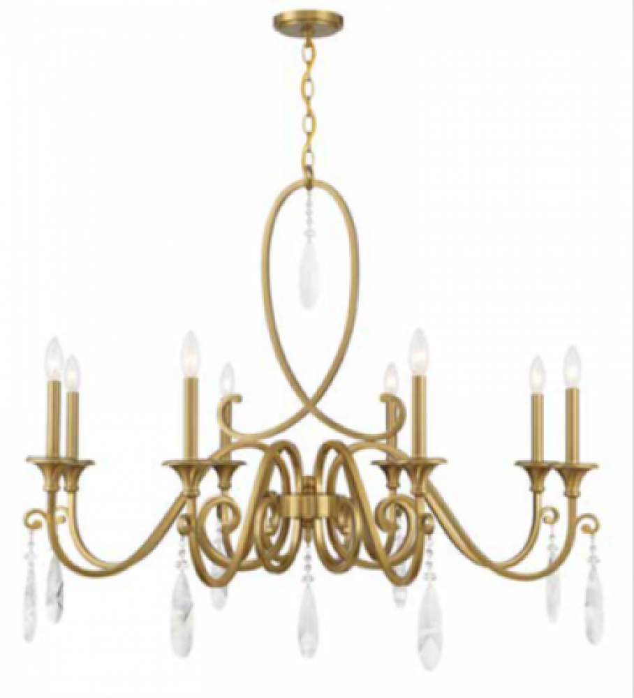 Fairchild 8-Light Chandelier in Warm Brass