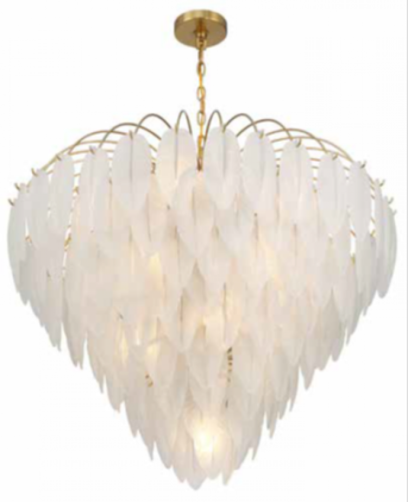 Boa 15-Light Chandelier in Warm Brass by Breegan Jane