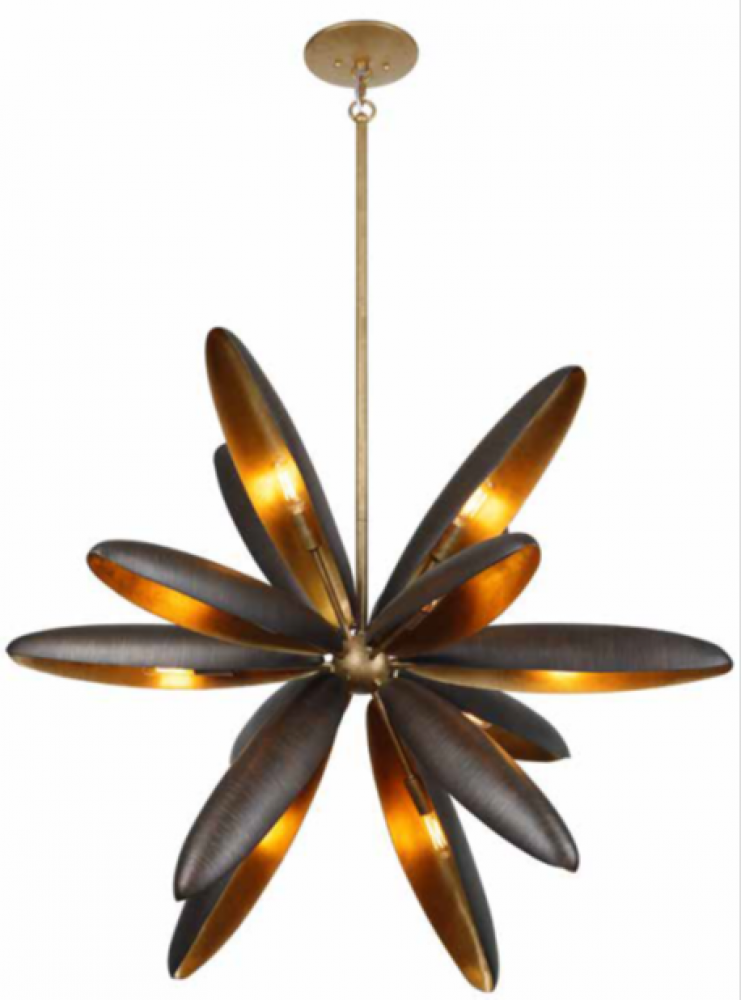 Estrella Del Mar 14-Light Chandelier in Centura with Burnished Gold by Breegan Jane