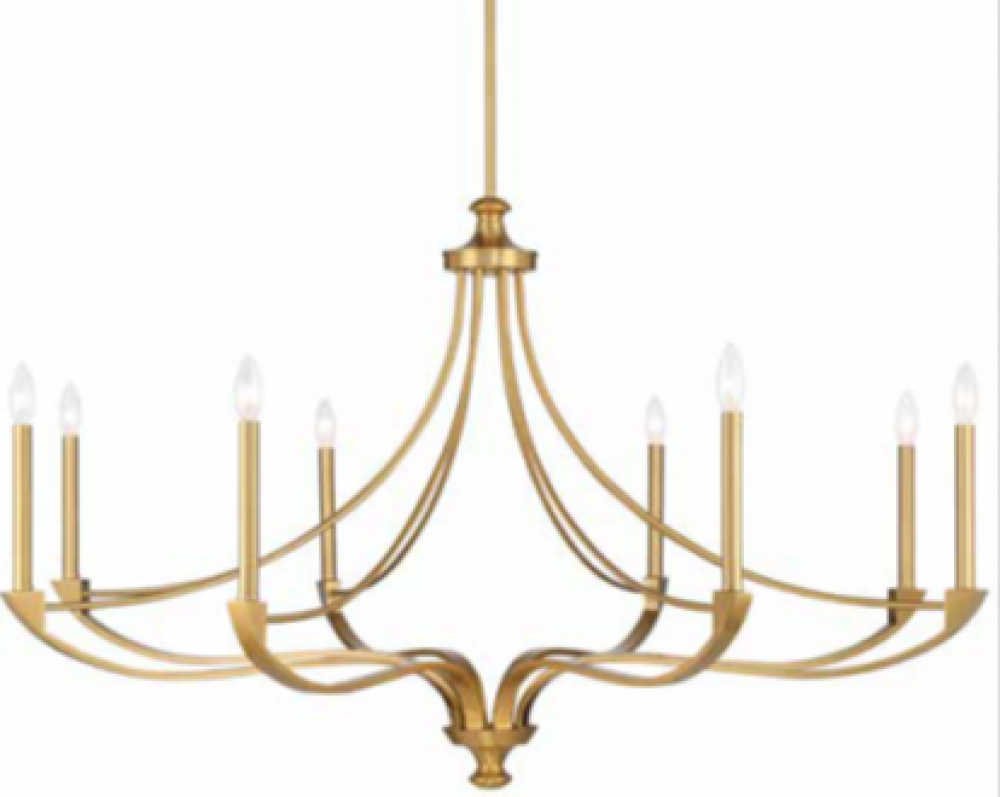 Preserve 8-Light Chandelier in Warm Brass