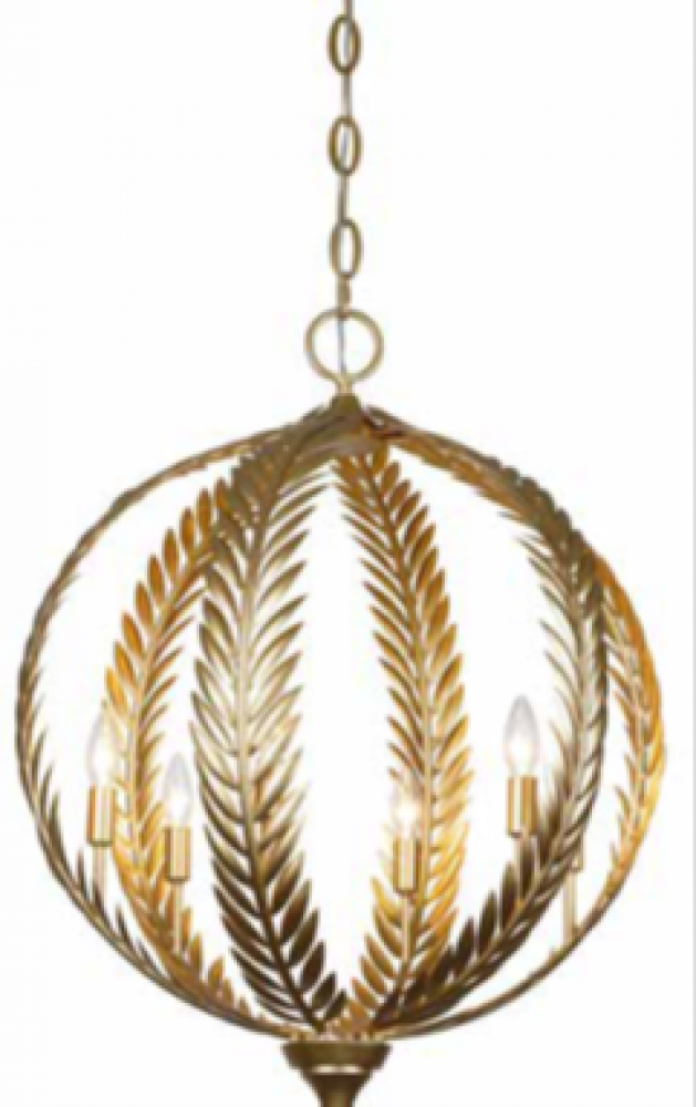 Atlas 6-Light Pendant in Grecian Gold by Breegan Jane