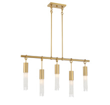 Savoy House 1-1365-5-322 - Chelsea 5-Light Linear Chandelier in Warm Brass