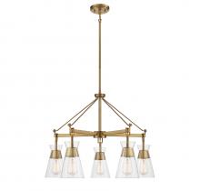  1-1832-5-322 - Lakewood 5-Light Chandelier in Warm Brass