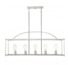  1-190-5-SN - Palladian 5-Light Linear Chandelier in Satin Nickel