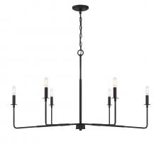 Savoy House 1-2221-6-89 - Salerno 6-Light Chandelier in  Matte Black