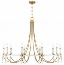 Savoy House 1-7712-10-195 - Mayfair 10-Light Chandelier in Warm Brass and Chrome