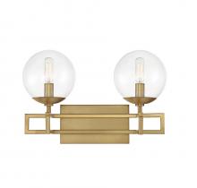  8-1860-2-322 - Crosby 2-Light Bathroom Vanity Light in Warm Brass