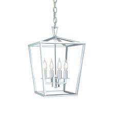  1080-PN-NG - Cage Pendant Light - Polished Nickel