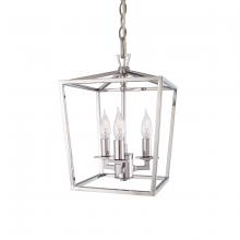  1084-PN-NG - Cage Pendant Light - Polished Nickel