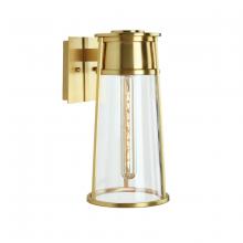  1245-SB-CL - Cone Outdoor Wall Light - Satin Brass