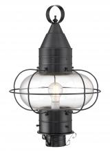  1510-GM-CL - Classic Onion Outdoor Post Light - Gun Metal with Clear Glass