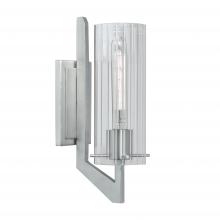  8143-BN-CL - Faceted Sconce Vanity Light - Brushed Nickel