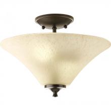  P3855-20EUL - Two Light Antique Bronze Bowl Semi-Flush Mount