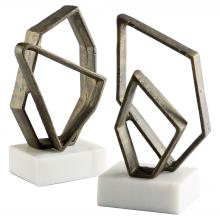  11508 - Euclid Bookends|Wht|Brnz