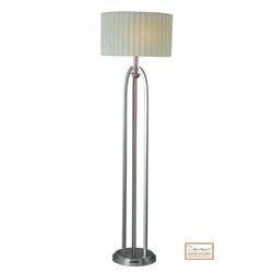 Two Light Satin Nickel Floor Lamp