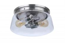  ZA3837-SA - Laclede 2 Light Outdoor Flushmount in Satin Aluminum