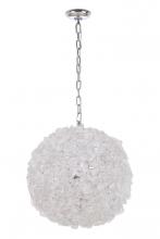  48493-CH - Roxx 4 Light X-Large Pendant in Chrome w/Quartz Crystals