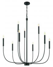  59829-FB - Traci 9 Light Chandelier in Flat Black