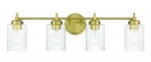  60504-SB - Claire 4 Light Vanity in Satin Brass