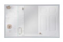  MIR6002RT-BNK3C - 60" x 36" Rectangle Brushed Polished Nickel Framed LED Mirror