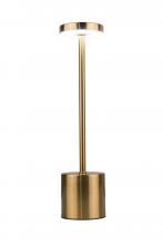  86293BRS-TR - Curtis 1 Light LED Rechargeable Lamp in Brass