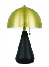  87014FBSB-T - Shelby 2 Light Table Lamp in Flat Black/Satin Brass