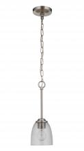  49991-BNK - Serene 1 Light Mini Pendant in Brushed Polished Nickel