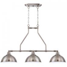  35973-AN - Timarron 3 Light Island in Antique Nickel