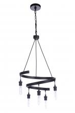  55425-FB - Tranquil 5 Light Chandelier in Flat Black