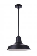  ZA5701-MN - Briscoe 1 Light 15" Outdoor Pendant in Midnight