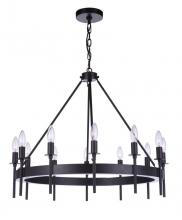  54312-FB - Larrson 12 Light Chandelier in Flat Black