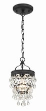 Crystorama 131-MK - Calypso 1 Light Matte Black Mini Pendant