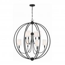  2246-BF - Libby Langdon Sylvan 8 Light Black Forged Chandelier