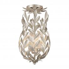  563-SA_CEILING - Broche 3 Light Antique Silver Semi Flush Mount