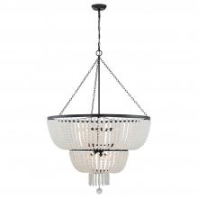  612-MK - Rylee 12 Light Matte Black Chandelier