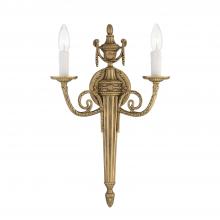 Crystorama 662-MB - Crystorama 2 Light Matte Brass Cast Sconce