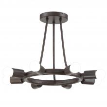  9043-CZ - Dakota 8 Light Charcoal Bronze Semi Flush Mount