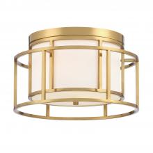  9590-LG - Brian Patrick Flynn Hulton 2 Light Luxe Gold Flush Mount