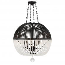  DUV-626-MK - Duval 6 Light Matte Black Chandelier