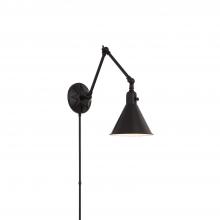 Crystorama MOR-8801-MK - Morgan 1 Light Matte Black Task Sconce