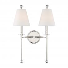  RIV-383-PN - Riverdale 2 Light Polished Nickel Sconce