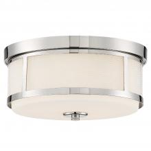  TRV-A3802-PN - Trevor 2 Light Polished Nickel Flush Mount