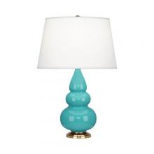  252X - Egg Blue Small Triple Gourd Accent Lamp