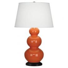  332X - Pumpkin Triple Gourd Table Lamp