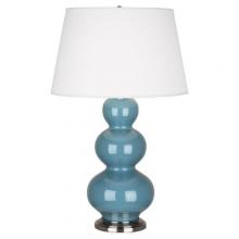  OB42X - Steel Blue Triple Gourd Table Lamp