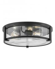 Hinkley Merchant 3243BK-CL - Medium Flush Mount