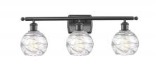 Innovations Lighting 516-3W-BK-G1213-6-LED - Athens Deco Swirl - 3 Light - 26 inch - Matte Black - Bath Vanity Light