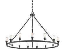 Innovations Lighting 860-BK-LED - Saloon - 20 Light - 60 inch - Matte Black - Chain Hung - Chandelier